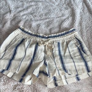 Roxy Blue And White Striped Shorts